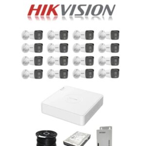 Hikvision Smart Hybrid Light 16 Ch System with 2MP AUDIO Cameras